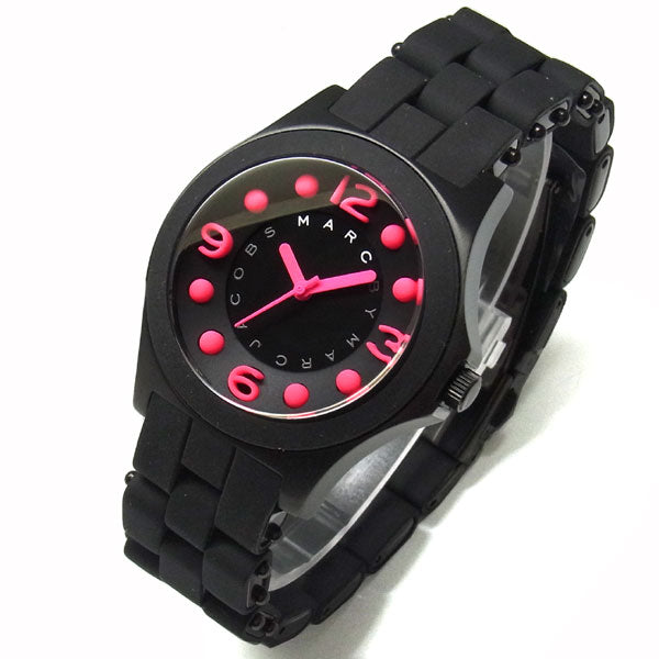 Marc Jacobs Pelly Black Dial Black Silicone Strap Watch for Women - MBM2543