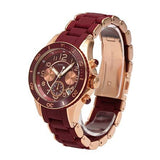  Shop Authentic Marc Jacobs Rock Chronograph Red Dial Red Silicone Strap Watch for Women - MBM2596 - Luxxuri