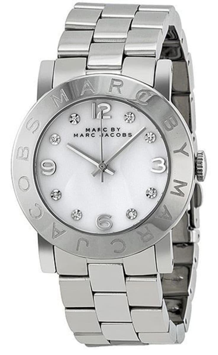  Shop Authentic Marc Jacobs Amy White Dial Silver Steel Strap Watch for Women - MBM3054 - Luxxuri