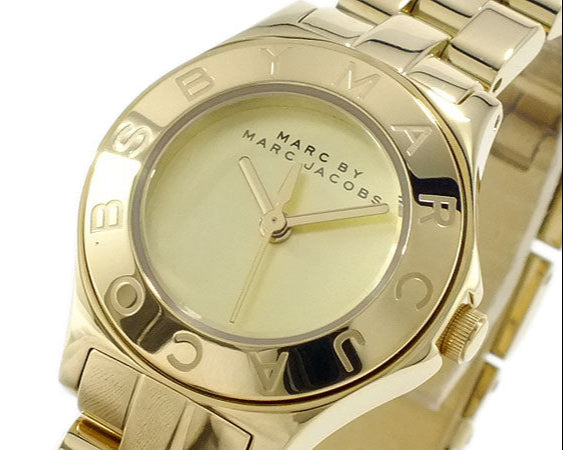  Shop Authentic Marc Jacobs Blade Gold Dial Gold Steel Strap Watch for Women - MBM3126 - Luxxuri