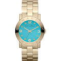  Shop Authentic Marc Jacobs Amy Blue Dial Gold Steel Strap Watch for Women - MBM3220 - Luxxuri