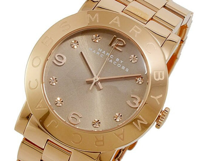  Shop Authentic Marc Jacobs Amy Glitz Brown Dial Rose Gold Steel Strap Watch for Women - MBM3221 - Luxxuri