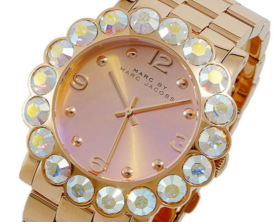 Marc Jacobs Amy Rose Gold Dial Rose Gold Steel Strap Watch for Women - MBM3223