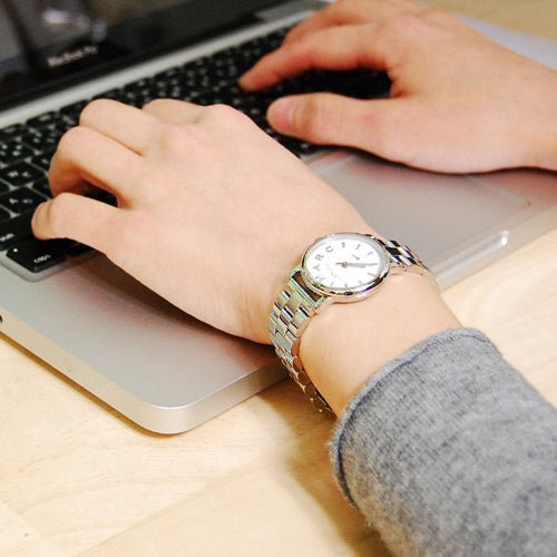  Shop Authentic Marc Jacobs Baker White Dial Silver Steel Strap Watch for Women - MBM3246 - Luxxuri