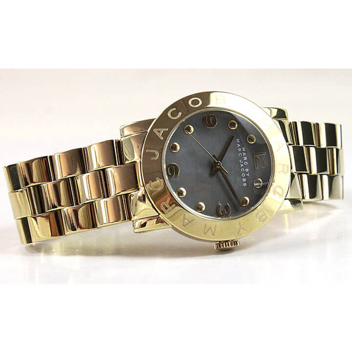  Shop Authentic Marc Jacobs Amy Black Dial Gold Steel Strap Watch for Women - MBM3336 - Luxxuri