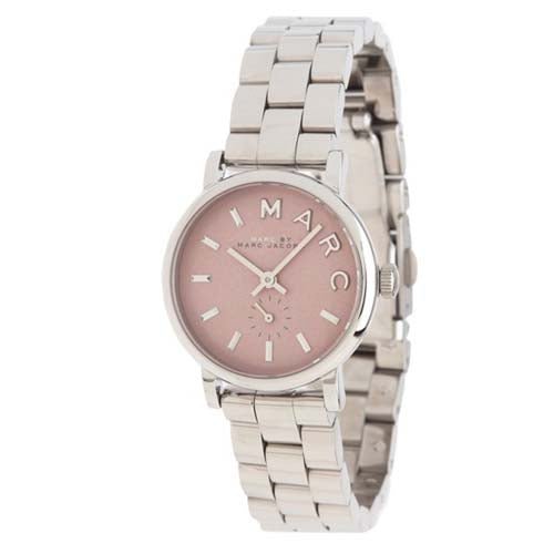  Shop Authentic Marc Jacobs Baker Pink Dial Silver Steel Strap Watch for Women - MBM3283 - Luxxuri