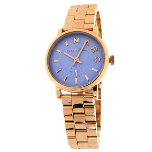  Shop Authentic Marc Jacobs Mini Baker Blue Dial Rose Gold Steel Strap Watch for Women - MBM3285 - Luxxuri