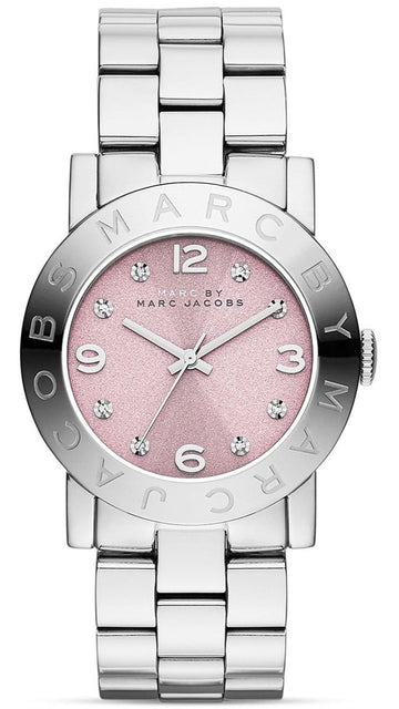  Shop Authentic Marc Jacobs Amy Life Pink Dial Silver Steel Strap Watch for Women - MBM3300 - Luxxuri