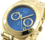  Shop Authentic Marc Jacobs Blade Chronograph Blue Dial Gold Steel Strap Watch for Women - MBM3307 - Luxxuri
