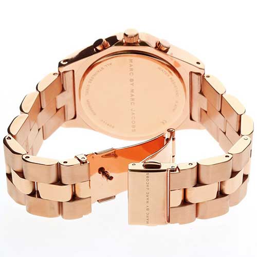  Shop Authentic Marc Jacobs Blade Chronograph Brown Dial Rose Gold Steel Strap Watch for Women - MBM3308 - Luxxuri