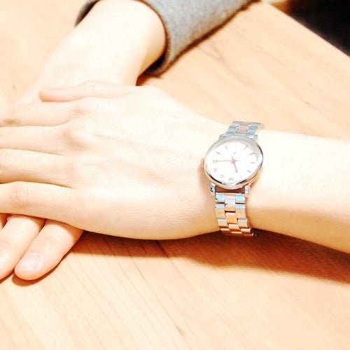  Shop Authentic Marc Jacobs Baker White Dial Two Tone Steel Strap Watch for Women - MBM3331 - Luxxuri