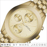  Shop Authentic Marc Jacobs Peeker Chronograph Gold Dial Gold Steel Strap Watch for Women - MBM3393 - Luxxuri