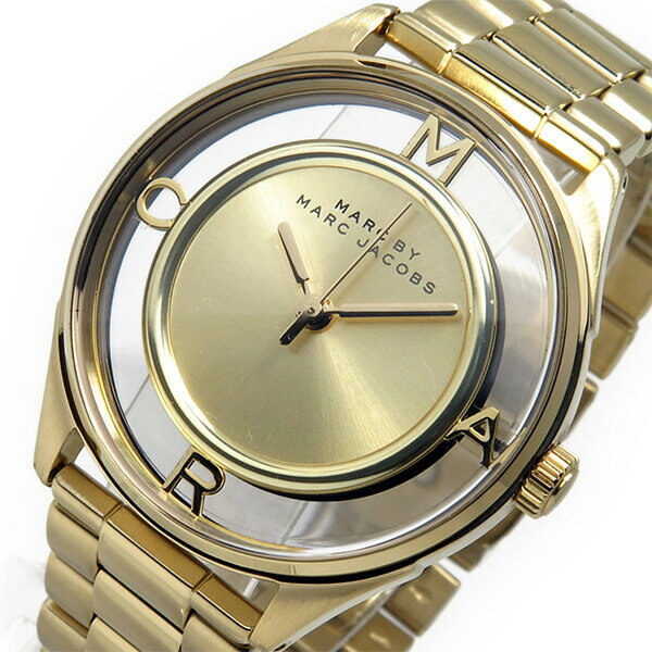  Shop Authentic Marc Jacobs Marc Tether Transparent Gold Dial Gold Steel Strap Watch for Women - MBM3413 - Luxxuri