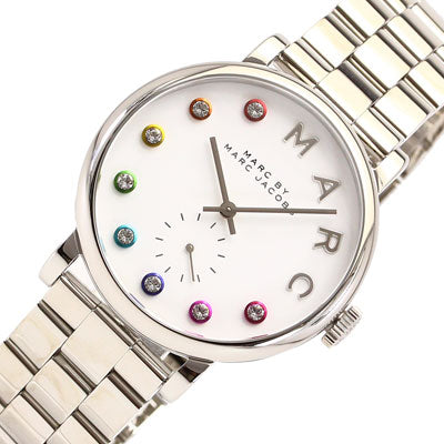  Shop Authentic Marc Jacobs Marc White Dial Silver Steel Strap Watch for Women - MBM3420 - Luxxuri