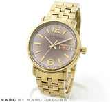  Shop Authentic Marc Jacobs Fergus Gunmetal Grey Dial Gold Steel Strap Watch for Women - MBM3429 - Luxxuri