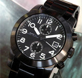  Shop Authentic Marc Jacobs Larry Chronograph Black Dial Gunmetal Grey Steel Strap Watch for Men - MBM5031 - Luxxuri