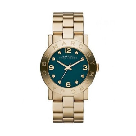  Shop Authentic Marc Jacobs Amy Green Dial Gold Steel Strap Watch for Women - MBM8619 - Luxxuri