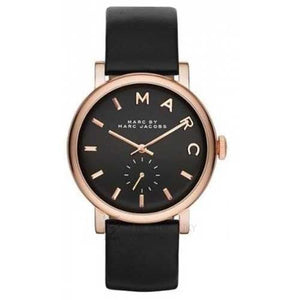  Shop Authentic Marc Jacobs Baker Black Dial Black Leather Strap Watch for Women - MBM8633 - Luxxuri
