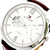  Shop Authentic Tommy Hilfiger Deacon White Dial Brown Leather Strap Watch for Men - 1791550 - Luxxuri