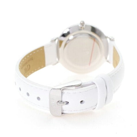  Shop Authentic Daniel Wellington Classic Petite Bondi Black Dial White Leather Strap Watch For Women - DW00100284 - Luxxuri