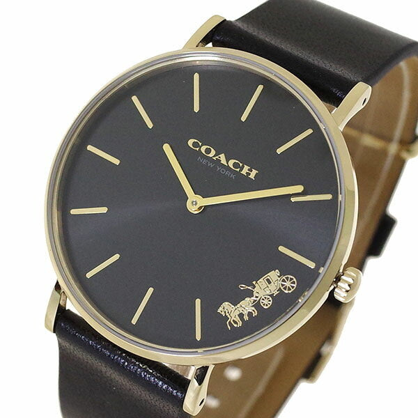  Shop Authentic Coach Perry Black Dial Black Leather Strap Watch for Women - 14503333 - Luxxuri