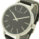  Shop Authentic Calvin Klein Even Black Dial Black Leather Strap Watch for Women - K7B231C1 - Luxxuri