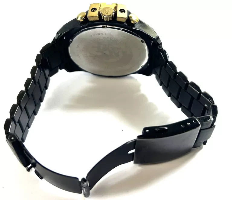  Shop Authentic Diesel Mega Chief Chronograph Gold Dial Black Steel Strap Watch For Men - DZ4485 - Luxxuri