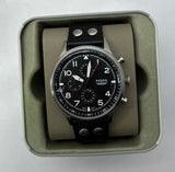  Shop Authentic Fossil Retro Pilot Chronograph Black Dial Black Leather Strap Watch for Men - FS5806 - Luxxuri