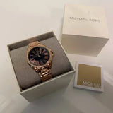  Shop Authentic Michael Kors Kacie Three Hand Black Dial Rose Gold Steel Strap Watch for Women - MK6930 - Luxxuri