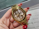  Shop Authentic Guess G-Twist Gold Dial Gold Steel Strap Watch for Women - W1082L2 - Luxxuri