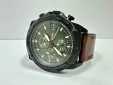  Shop Authentic Fossil Bronson Chronograph Black Dial Brown Leather Strap Watch for Men - FS5856 - Luxxuri