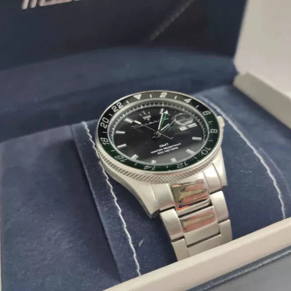  Shop Authentic Maserati SFIDA Chronograph Black Dial Silver Steel Strap Watch For Men - R8853140005 - Luxxuri