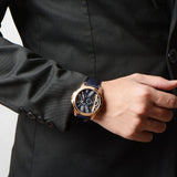  Shop Authentic Fossil Grant Twist Multifunction Blue Dial Blue Leather Strap Watch for Men - ME1162 - Luxxuri
