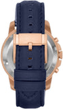  Shop Authentic Fossil Grant Automatic Blue Dial Blue Leather Strap Watch for Men - ME3029 - Luxxuri