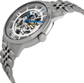 Fossil Townsman Automatic Skeleton Silver Dial Silver Steel Strap Watch for Men - ME3044