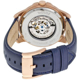  Shop Authentic Fossil Grant Mechanical Blue Dial Blue Leather Strap Watch for Men - ME3054 - Luxxuri