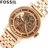  Shop Authentic Fossil Boyfriend Automatic Skeleton Rose Gold Dial Rose Gold Steel Strap Watch for Women - ME3065 - Luxxuri