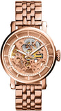  Shop Authentic Fossil Boyfriend Automatic Skeleton Rose Gold Dial Rose Gold Steel Strap Watch for Women - ME3065 - Luxxuri