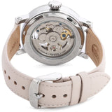  Shop Authentic Fossil Boyfriend Automatic Skeleton Silver Dial White Leather Strap Watch for Women - ME3069 - Luxxuri