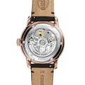 Fossil Townsman Automatic Skeleton Black Dial Black Leather Strap Watch for Men - ME3084