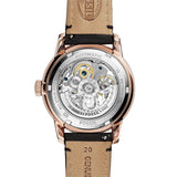  Shop Authentic Fossil Townsman Automatic Skeleton Black Dial Black Leather Strap Watch for Men - ME3084 - Luxxuri