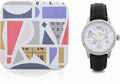Fossil Townsman Automatic Skeleton White Dial Black Leather Strap Watch for Men - ME3085