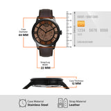  Shop Authentic Fossil Townsman Automatic Skeleton Brown Dial Brown Leather Strap Watch for Men - ME3098 - Luxxuri