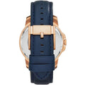 Fossil Grant Automatic Skeleton Blue Dial Blue Leather Strap Watch for Men - ME3102