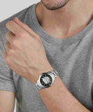  Shop Authentic Fossil Grant Automatic Skeleton Black Dial Silver Steel Strap Watch for Men - ME3103 - Luxxuri