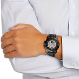  Shop Authentic Fossil Grant Sport Automatic Skeleton Black Dial Black Leather Strap Watch for Men - ME3138 - Luxxuri