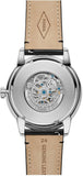  Shop Authentic Fossil Townsman Skeleton Black Dial Black Leather Strap Watch for Men - ME3153 - Luxxuri