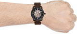  Shop Authentic Fossil Commuter Automatic Black Dial Brown Leather Strap Watch for Men - ME3158 - Luxxuri