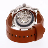  Shop Authentic Fossil Commuter Automatic Skeleton Blue Dial Brown Leather Strap Watch for Men - ME3159 - Luxxuri
