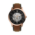  Shop Authentic Fossil Neutra Automatic Skeleton Black Dial Brown Leather Strap Watch for Men - ME3195 - Luxxuri